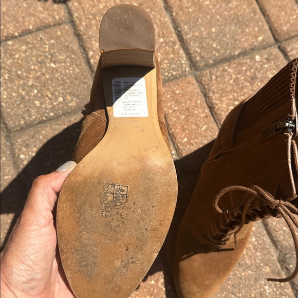 Michael Kors Tan Suede Ankle Boots - Picture 5 of 6